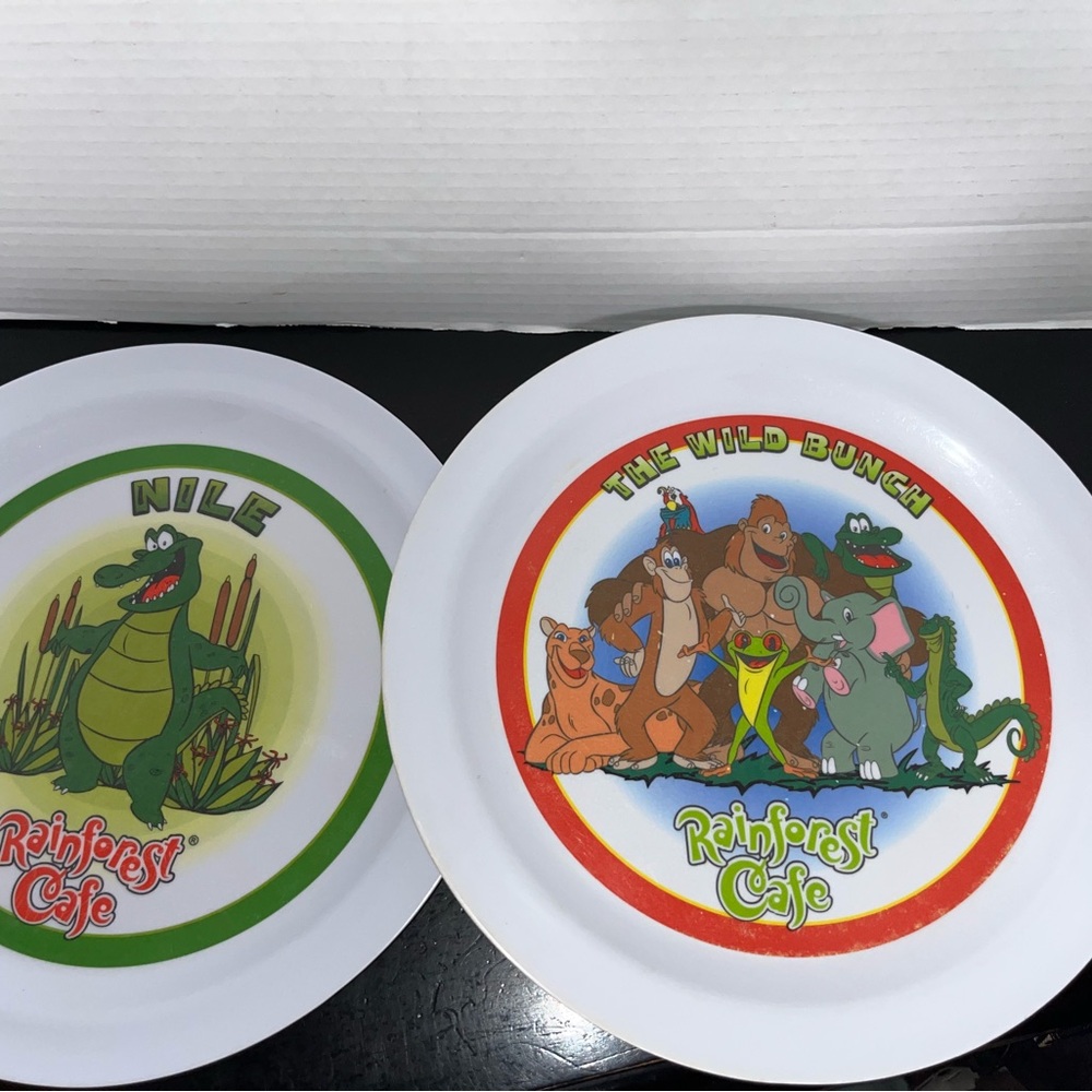 Vintage Rainforest Cafe Melamine Plates Wild Bunch